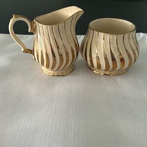 Vintage Sadler cream and sugar. Made in England